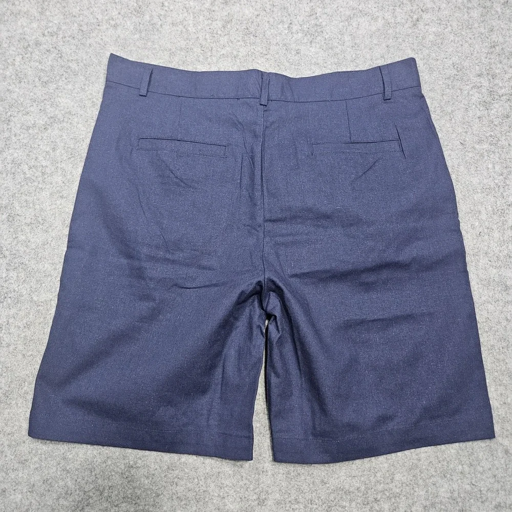 Ouku Lounge Linen Blend Shorts Mens Large Blue NWT